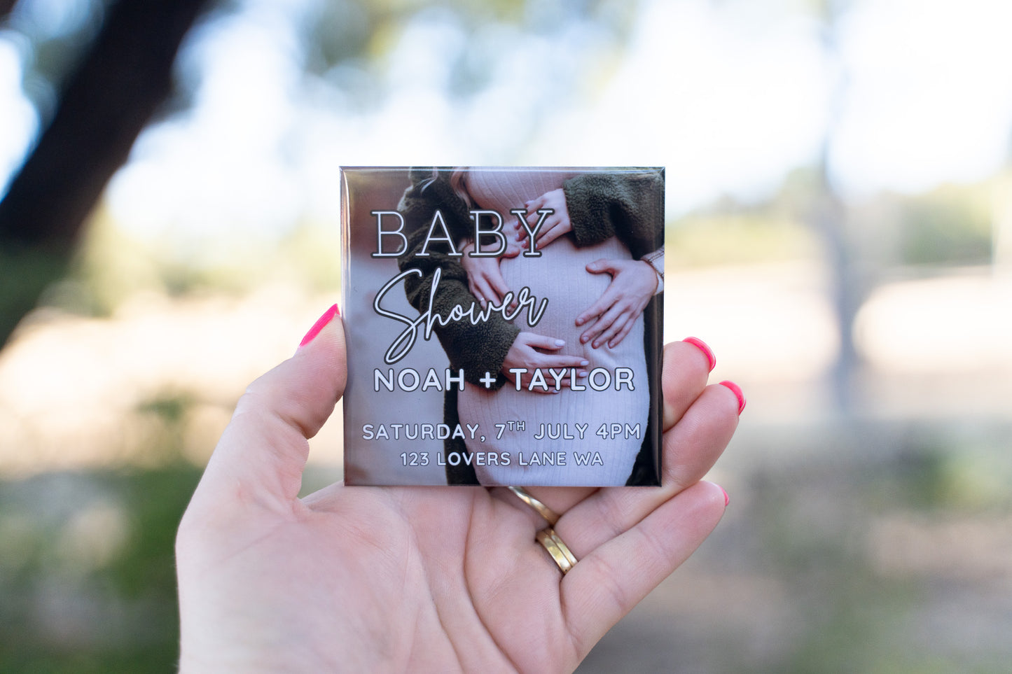 Baby Shower 8cm x 8cm Magnets