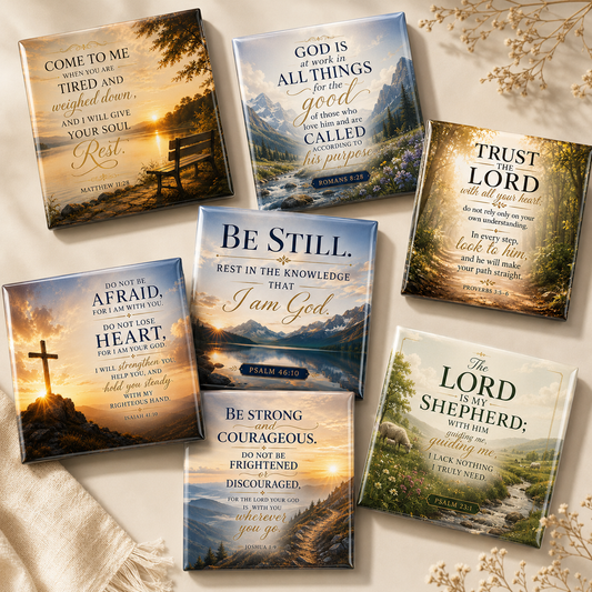 Bible Verse Magnets Collection - Set of 9